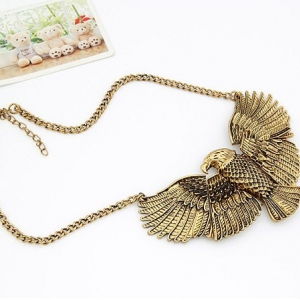 A583  Gold Eagle Necklace