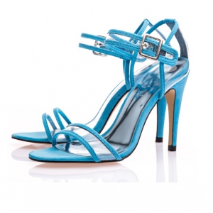 Special offer -Defective Plastic Blue Transparent Heels