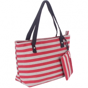 Stripes printed canvas bag / handbags