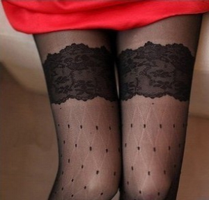 Stylish Thigh High Princess Pattern Pantyhose Stocking