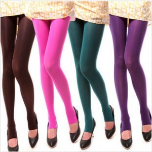 120D Candy-coloured velvet pantyhose stockings