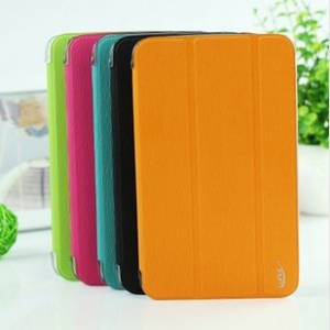 Ipad Air/Mini /2/3/4 Slim protective back cover with leather fordable cover 