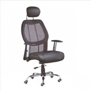 Mesh Support Office Chair with PU leather armrest