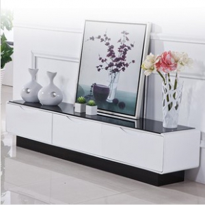 Tempered glass tv console