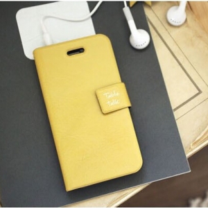 Iphone4 S Leather Flip Cover Casing