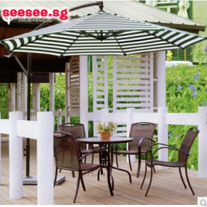 ourtdour furniture set（table&chair & parasol with base）
