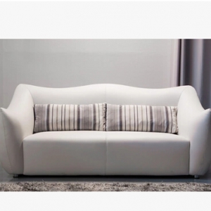 Leather three-seat sofa