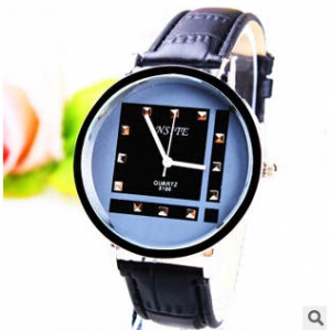 165355 Trendy simple design leather watch 