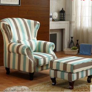 Fabric Armchair & footstool