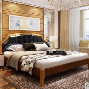 预售-现代实木床1.8米