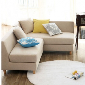 Fabric two-seat sofa & Chaise longue