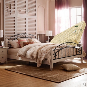 预售-铁艺床铁床1.5M（1）+床头柜（1）+床垫（1）
