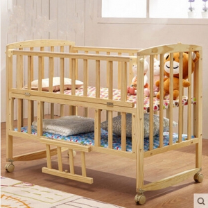 实木婴儿床多功能带护栏