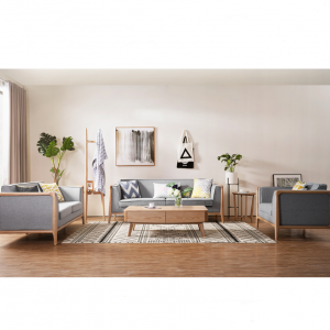 预售-日式实木组合布艺沙发