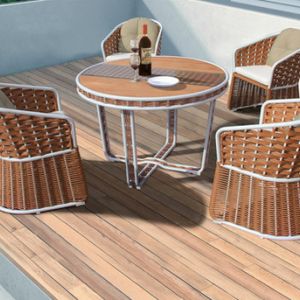 preorder-Rattan  table & four chairs