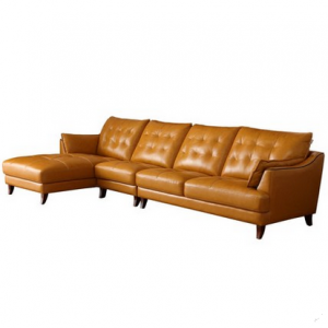 preorder- Leather three seat sofa +chaise longue