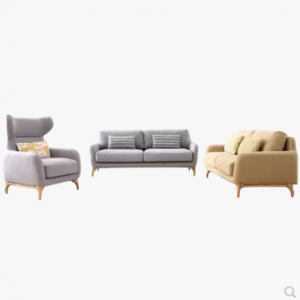 预售-现代北欧风格布艺沙发组合1+2+3