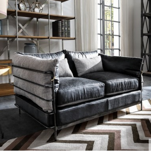 preorder- Leather two-seat sofa