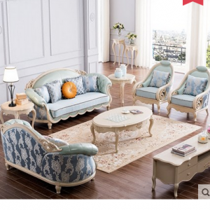 预售-欧式真皮沙发 2单椅+双人+三人