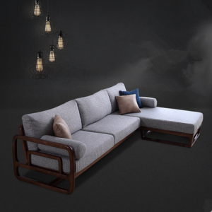 preorder- Fabric two-seat sofa+chaise longue