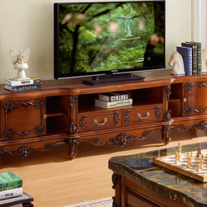 预售-美式复古实木电视柜