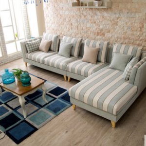 Preorder-Fabric three-seat  sofa + chaise longue