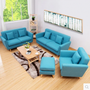 Preorder-Fabric three-seat sofa+two-seat sofa+armchair+foot stool