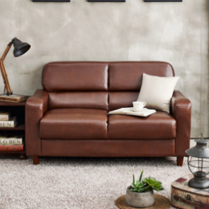 Preorder-Leather two-seat sofa