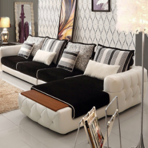 预售-欧式简约现代皮布沙发组合3+贵