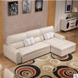 预售-现代多功能头层真皮沙发组合3+贵