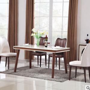 预售-简约现代钢化玻璃餐桌套一桌+四椅