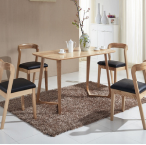预售-北欧实木白蜡木餐桌套一桌+4椅
