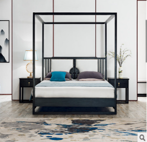 预售-中式现代实木双人床
