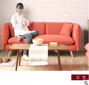 Preorder-Fabric three-seat sofa+foot stool