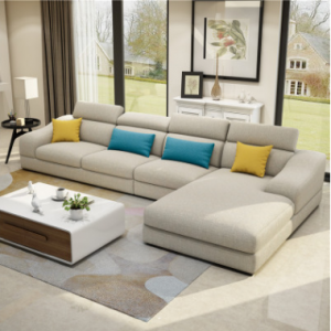 预售-北欧现代转角布艺沙发组合3+贵