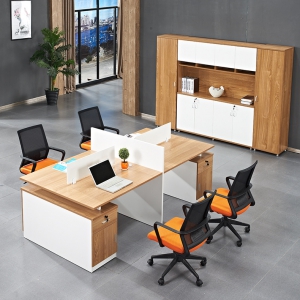预售-办公家具简约现代2人4人位办公桌椅组合工作台员工位职员办公桌