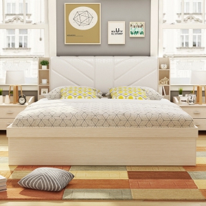 预售-简约现代卧室收纳高箱储物床1.8米双人床1.5米1.2m气动板式床抽屉