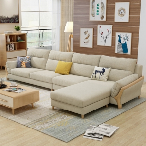 预售-布艺沙发可拆洗小户型客厅组合现代简约整装家具转角北欧乳胶沙发