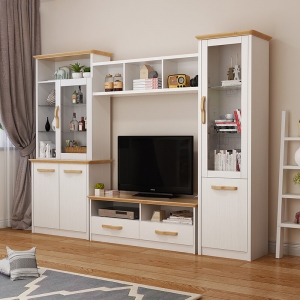 预售-北欧实木电视柜组合 电视墙柜高电视机柜影视柜储物柜客厅家具