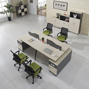 预售-简约现代4人位广州办公家具工作位员工桌屏风办公桌椅