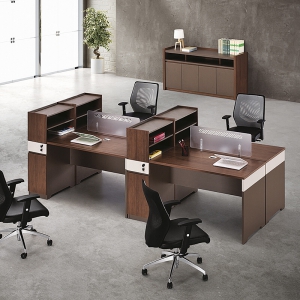 预售-屏风办公桌组合4人位简约现代屏风卡位职员电脑桌椅