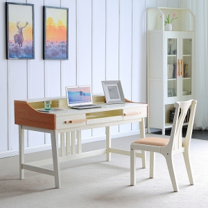 预售-实木书桌 北欧简约现代电脑桌橡木开放漆办公桌