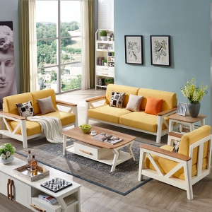 预售-橡木现代简约客厅整装大小户型1+2+3双色沙发家具