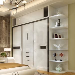 预售-推拉门现代简约卧室柜子移门组合整体板式经济型多功能转角柜