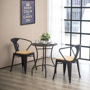 预售-户外休闲桌椅三件套组合露台小迷你庭院铁艺咖啡厅创意阳台餐椅子