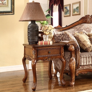 预售-美式实木边几欧式角几沙发小茶几边桌客厅边柜