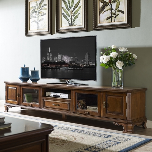 预售-美式电视柜客厅美式乡村实木电视机柜地柜组合家具