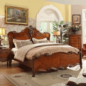 预售-美式实木床美式乡村双人床1.8米欧式床大床家具