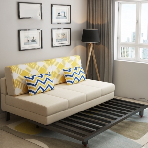 预售-小户型多功能可折叠布艺沙发床1.5米1.8米双人客厅拆洗单人