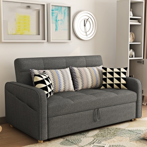 预售-小户型可折叠客厅沙发床双人简约坐卧两用推拉式乳胶1.8米